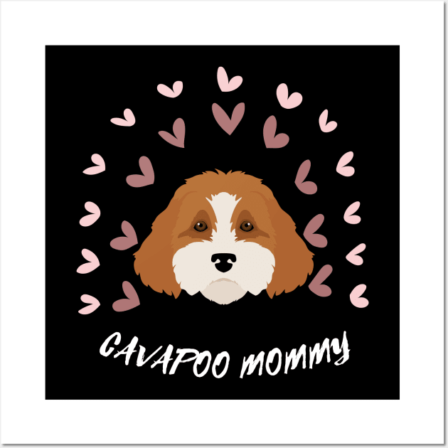 CAVAPOO MOMMY. Cute cavapoo puppy. Dog Lover Wall Art by Motanka